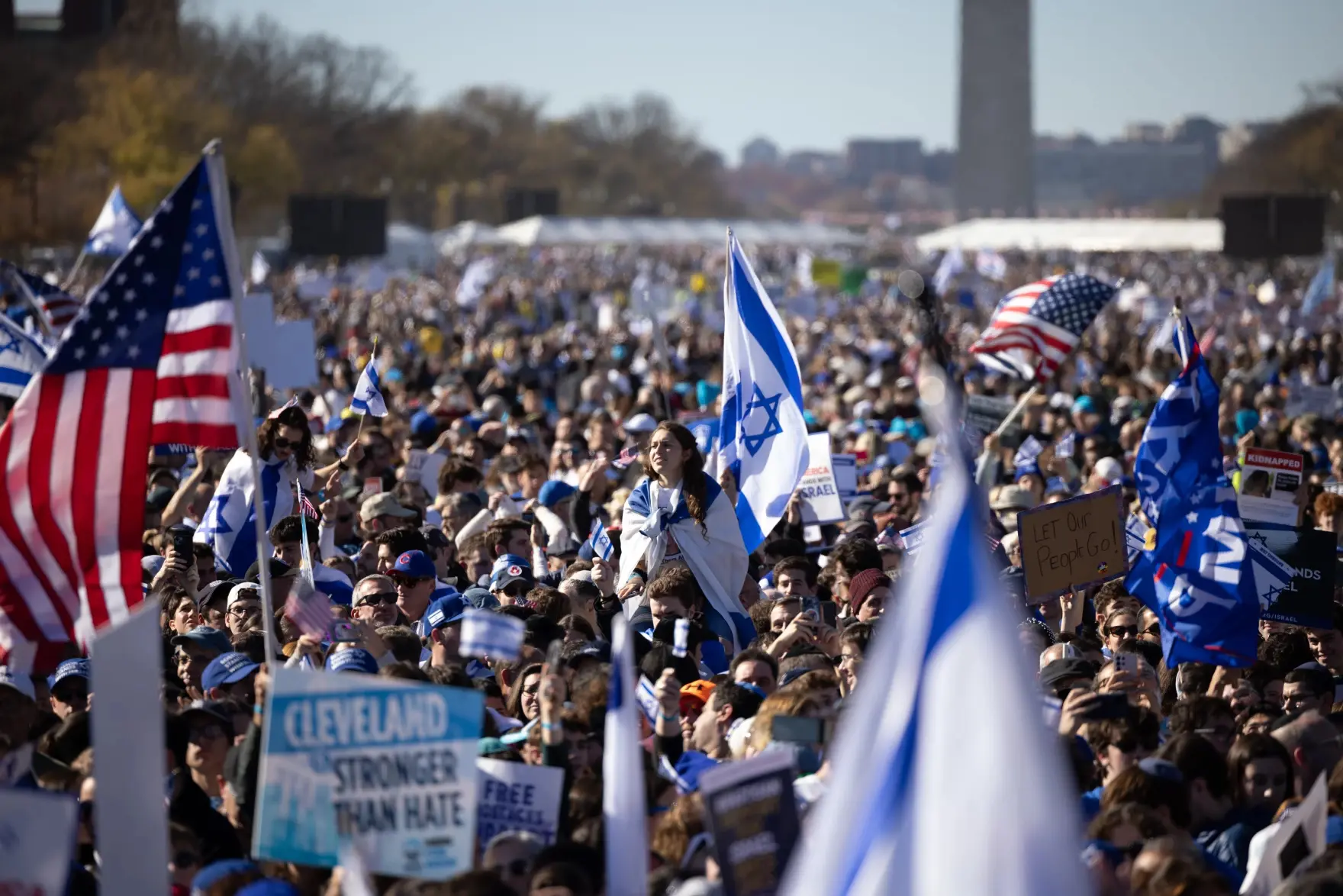 March in DC November 2023 to raise awareness for hostages and against tide of rising antisemitism.
