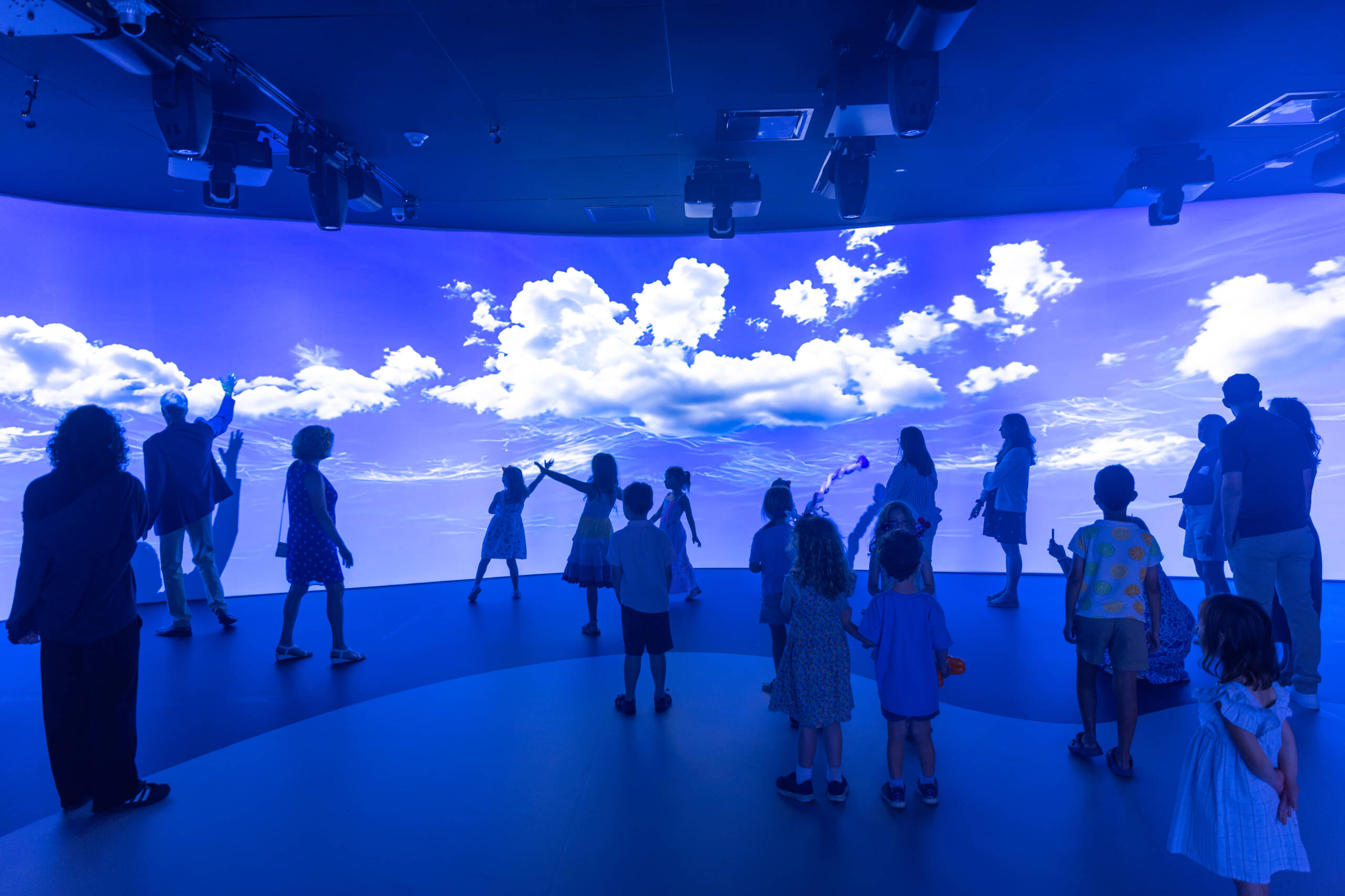 Children exploring Colors of Creation, an immersive family experience at The Weitzman Museum in Philadelphia